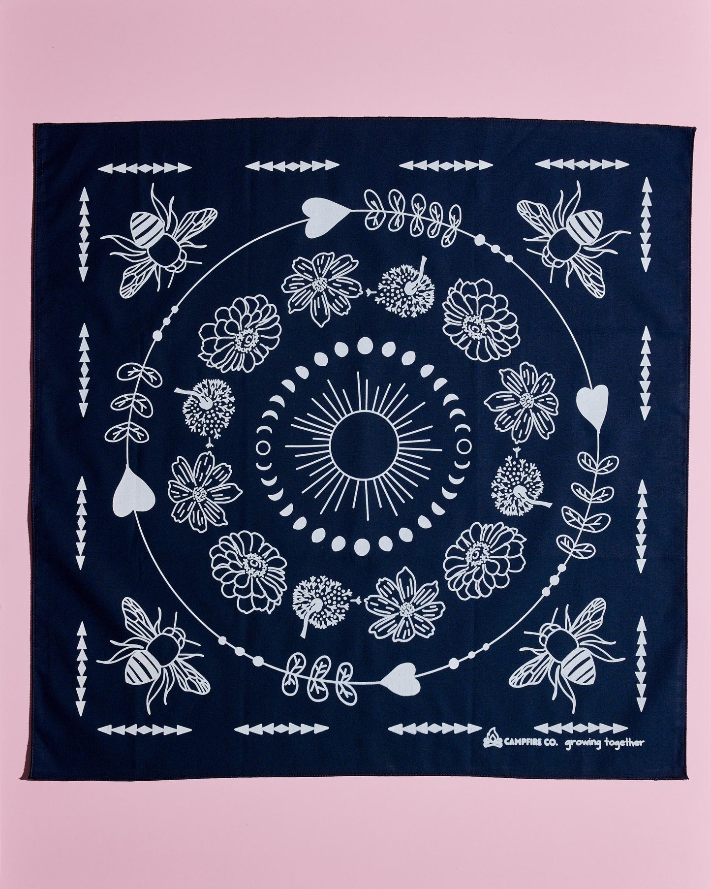 Navy Growing Together Bee Bandana