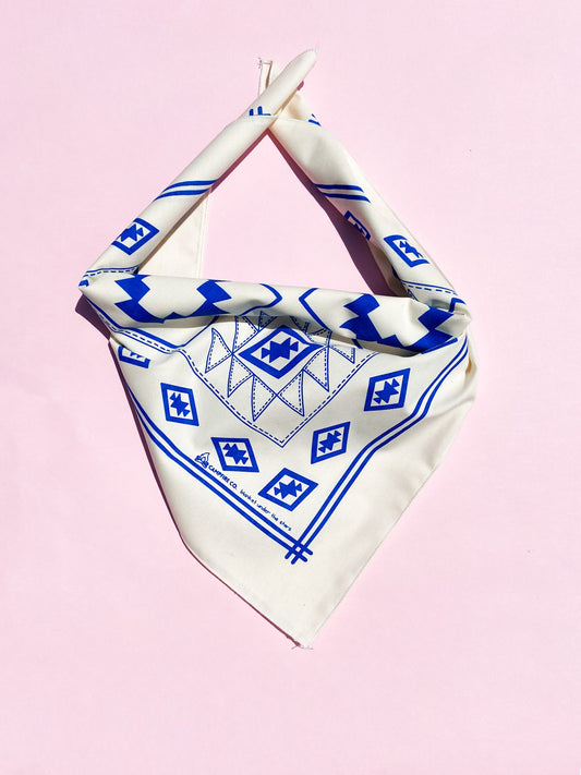 Blue & White Blanket Under the Stars Bandana