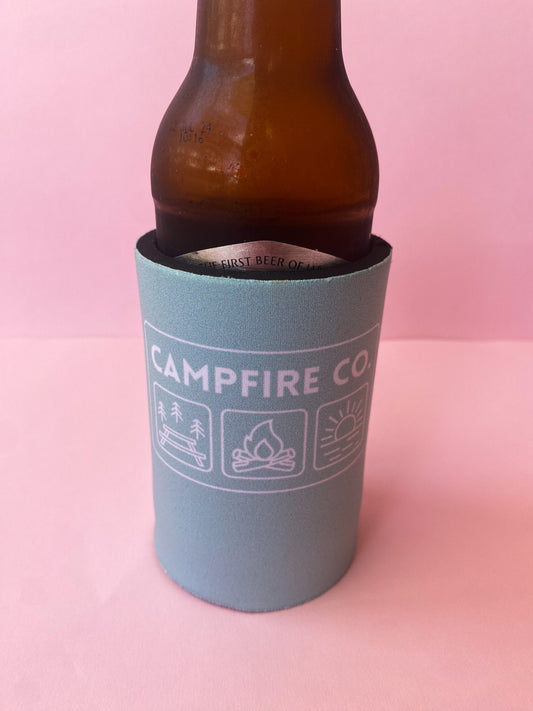 Campfire Co. retro outdoorsy stubby holder - sunset sips stubby cooler