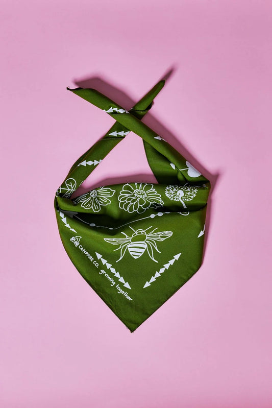 Green Growing Together Bee Bandana