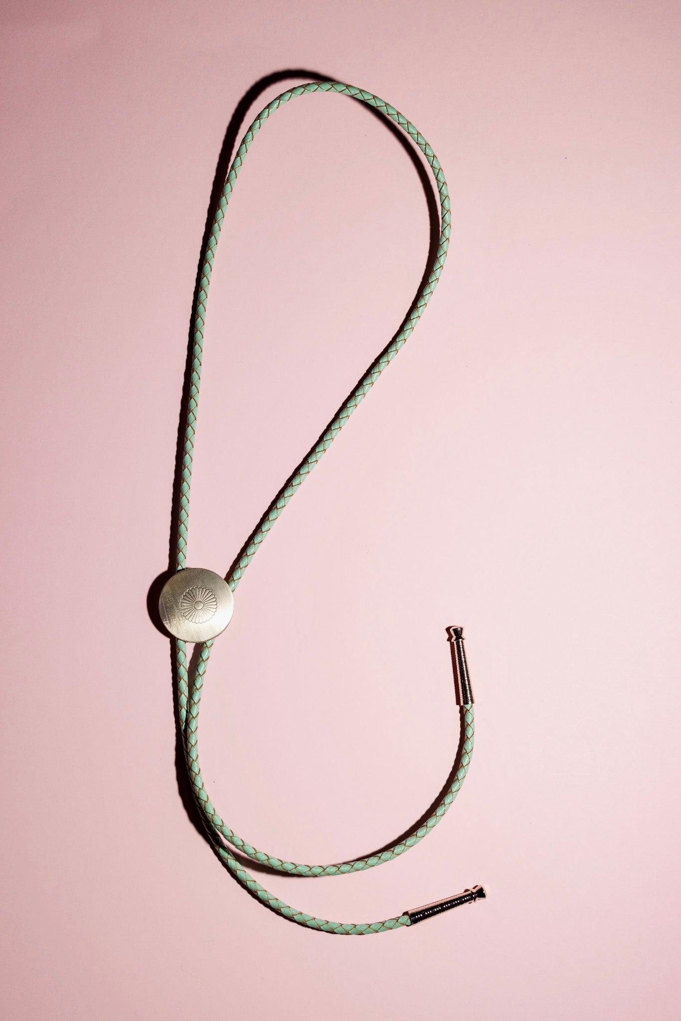 Sterling Silver Bolo Tie - Turquoise Leather Cord – Western Flower