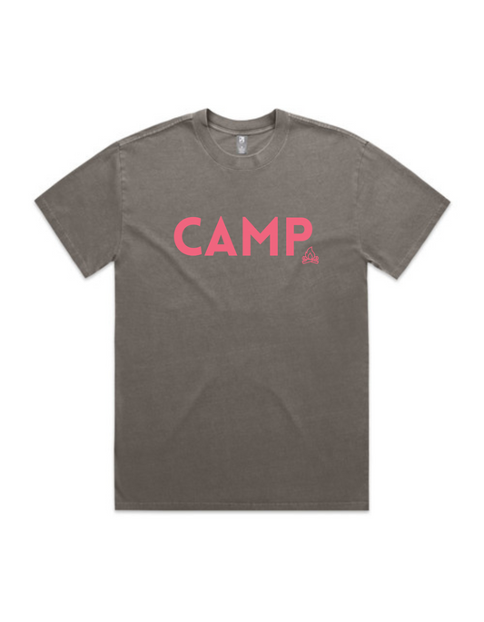 Women’s Faded Grey Heavyweight CAMP T-Shirt