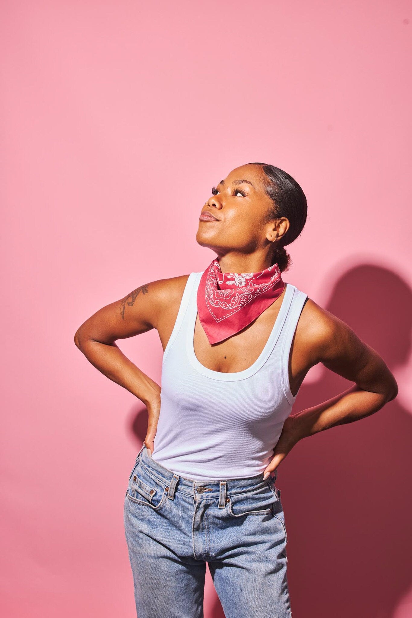 Earthy Red Wildflowers and Wild Horses bandana