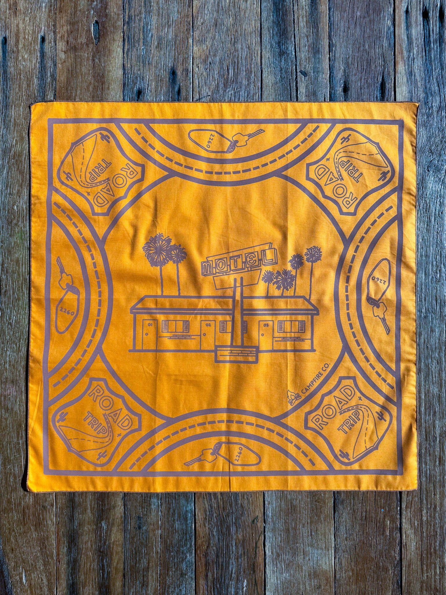Caramel and Brown Road trip bandana