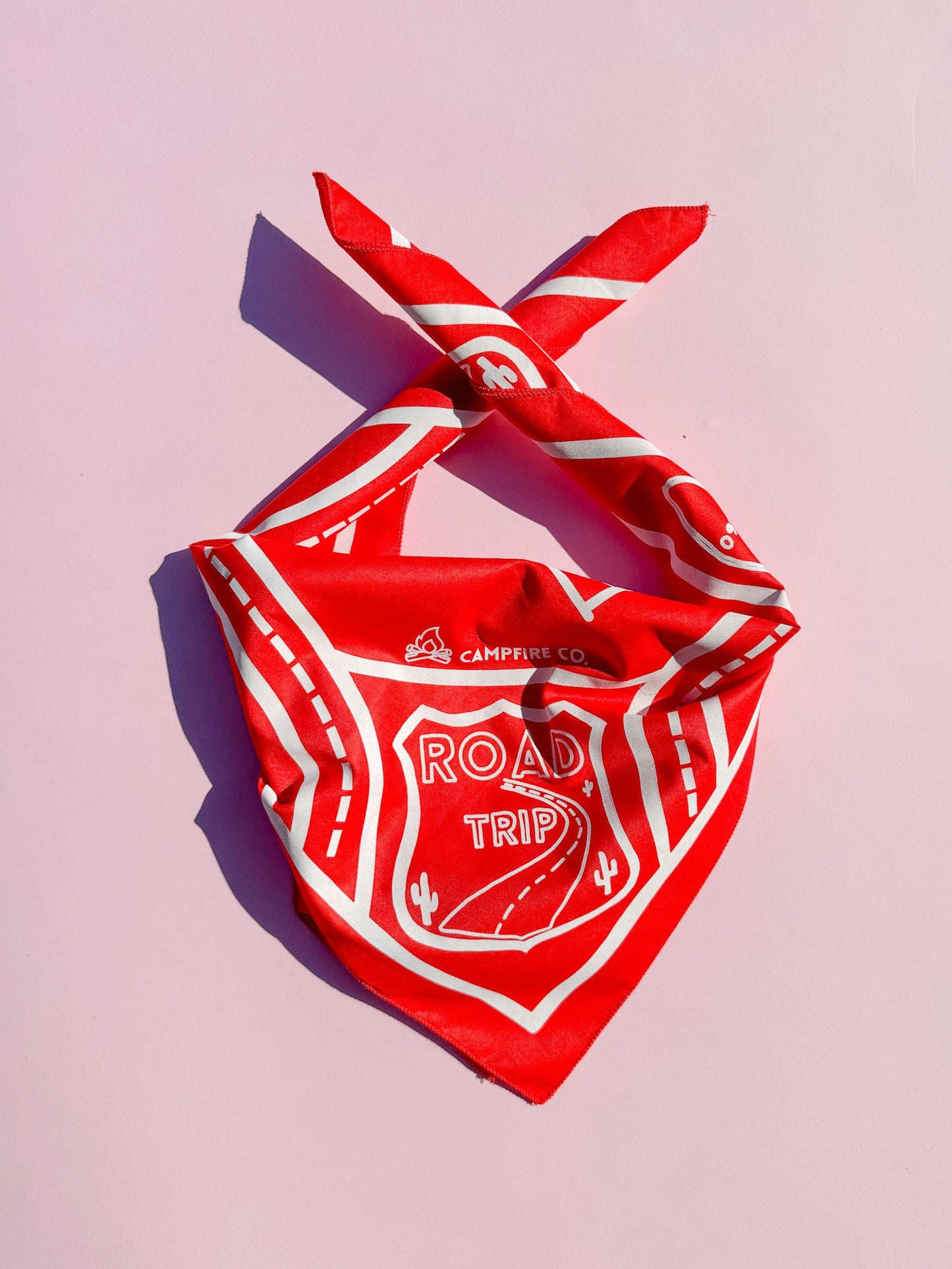 Red & White Road Trip Bandana