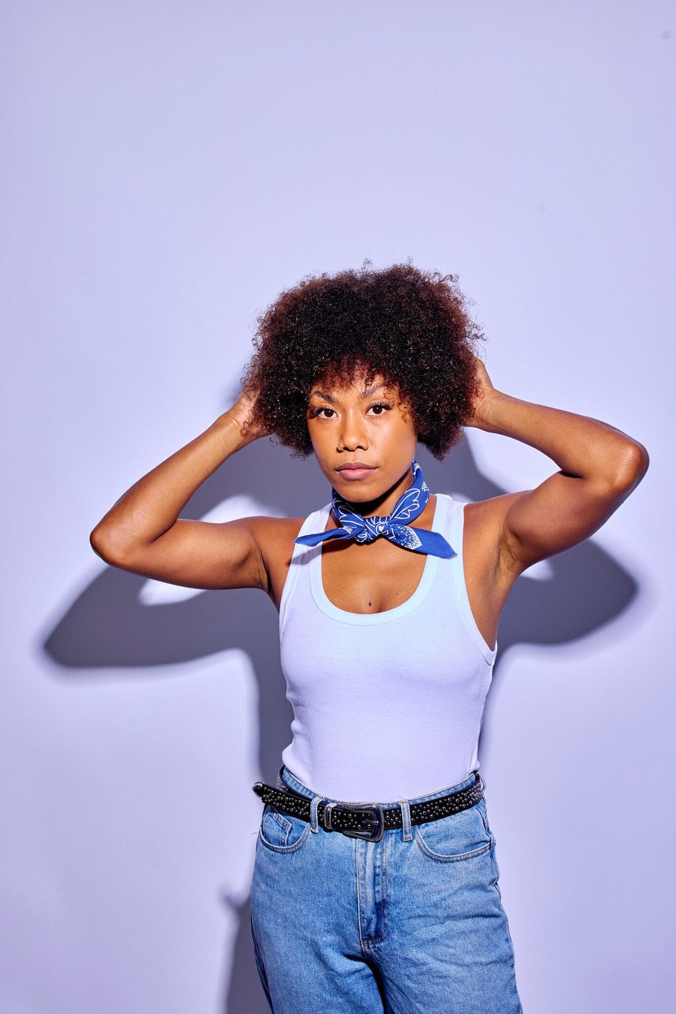 Blue Steady Heart Bandana