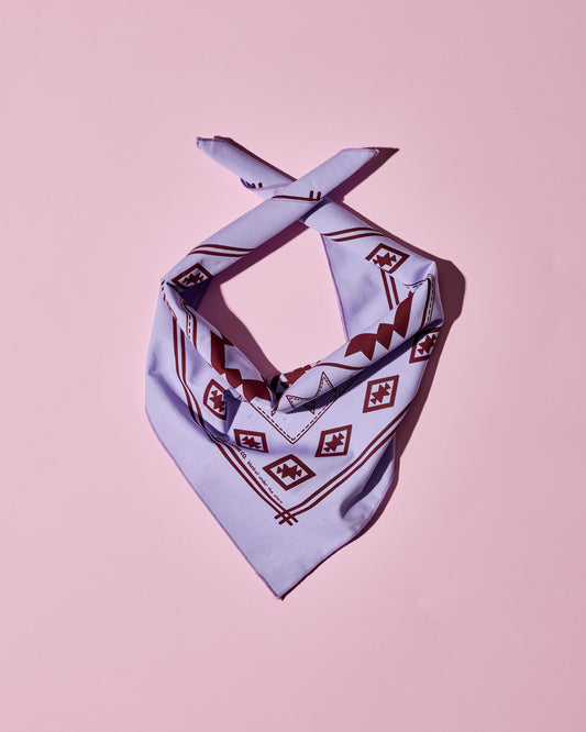 Purple and Brown Blanket Under the Stars Bandana