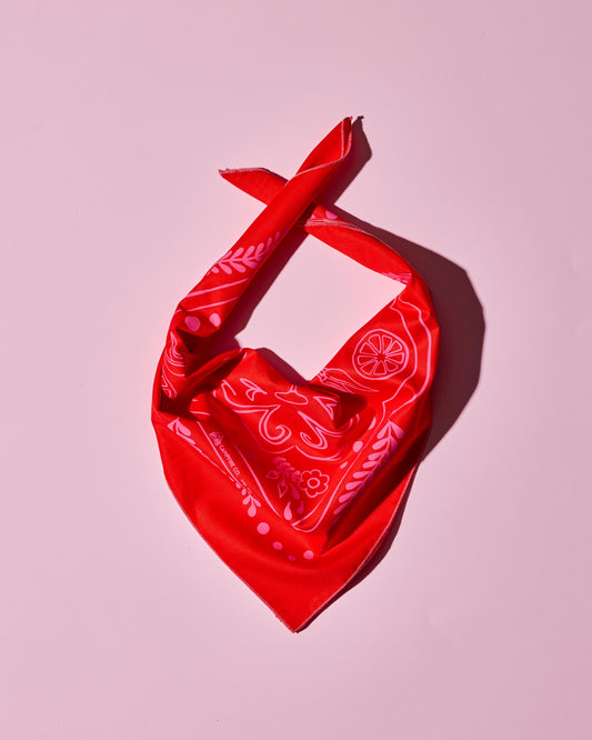 Red and Pink Mix My Margarita Spicy Bandana