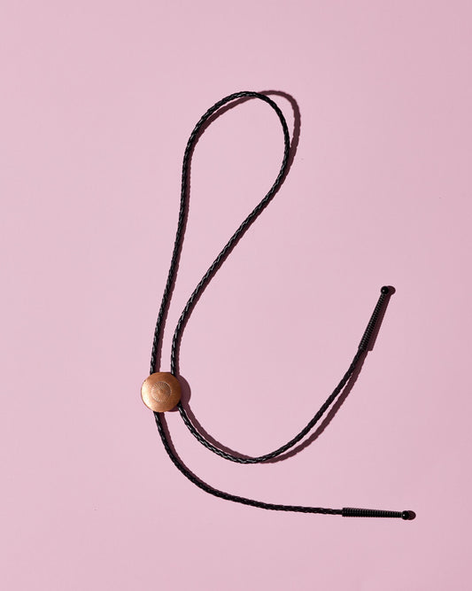 Copper Concho Bolo Tie – Classic Western Flower