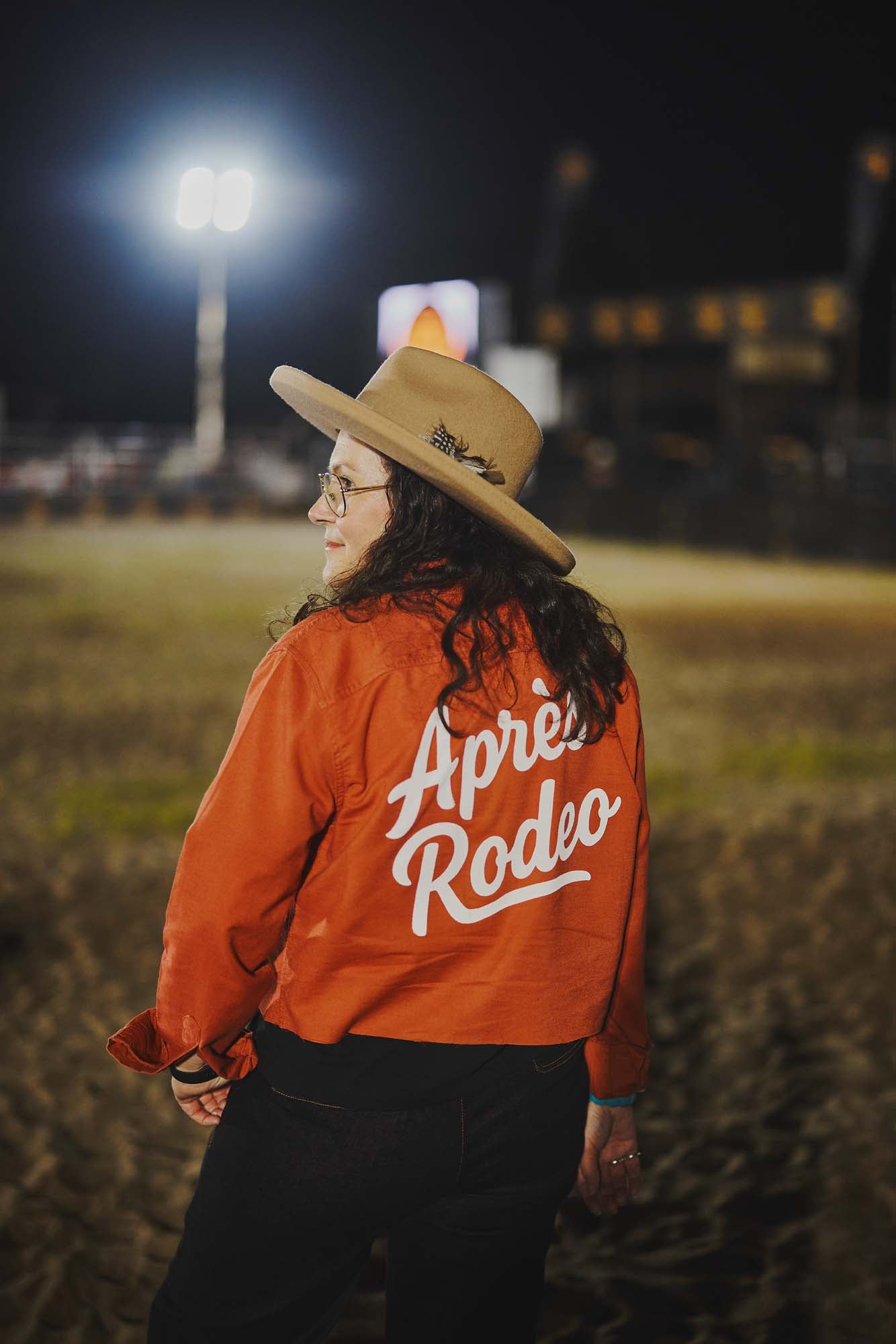 Upcycled "Après Rodeo" Cropped Rust Oxford Shirt