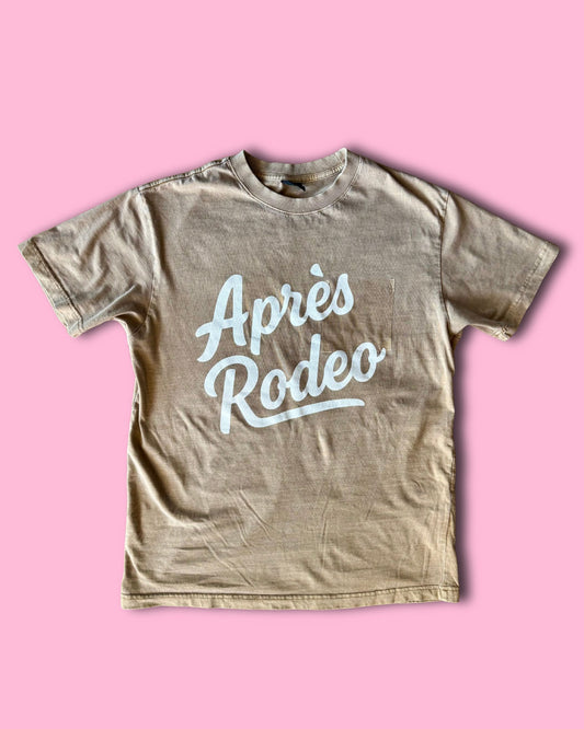 Upcycled "Après Rodeo" Graphic Tee — Faded Brown