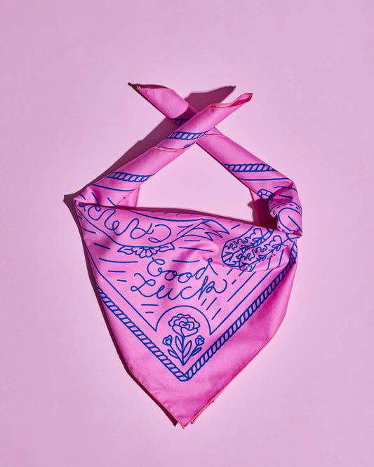Pink and Blue Vintage Cowgirl Bandana