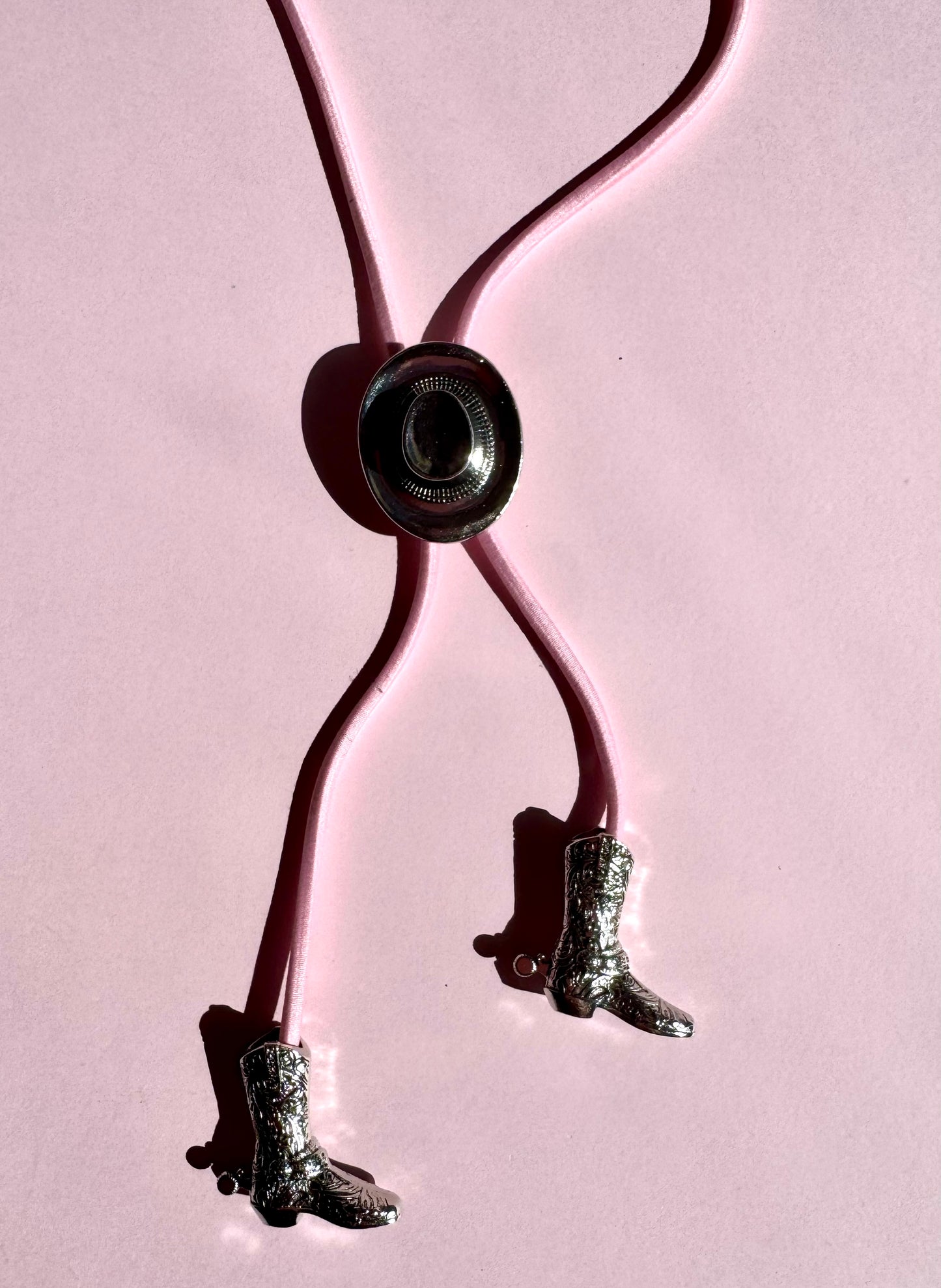 Pink cowboy boots and hat bolo tie - Handmade in Australia