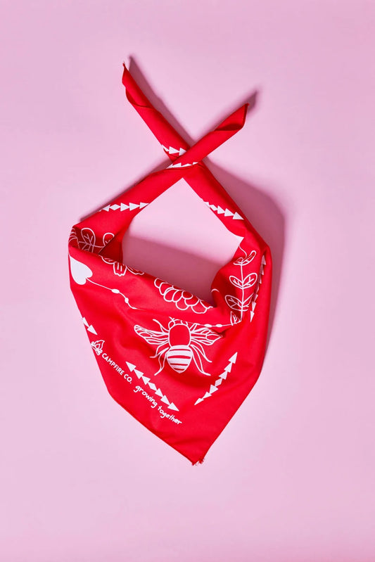 Red Growing Together Bee Bandana