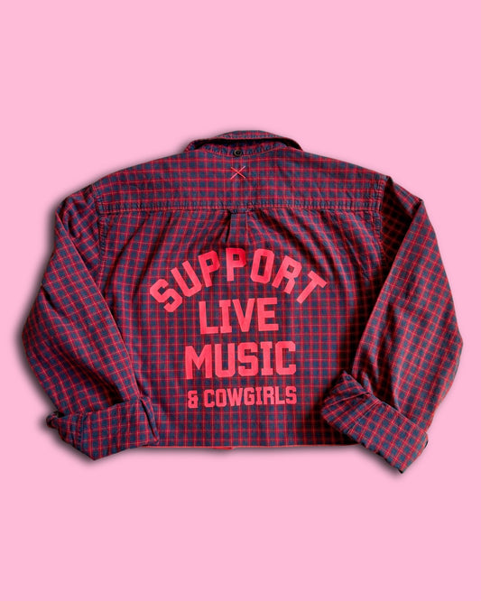 Cotton Checked Sacred Heart Shirt – Neon Rebel Edition 06