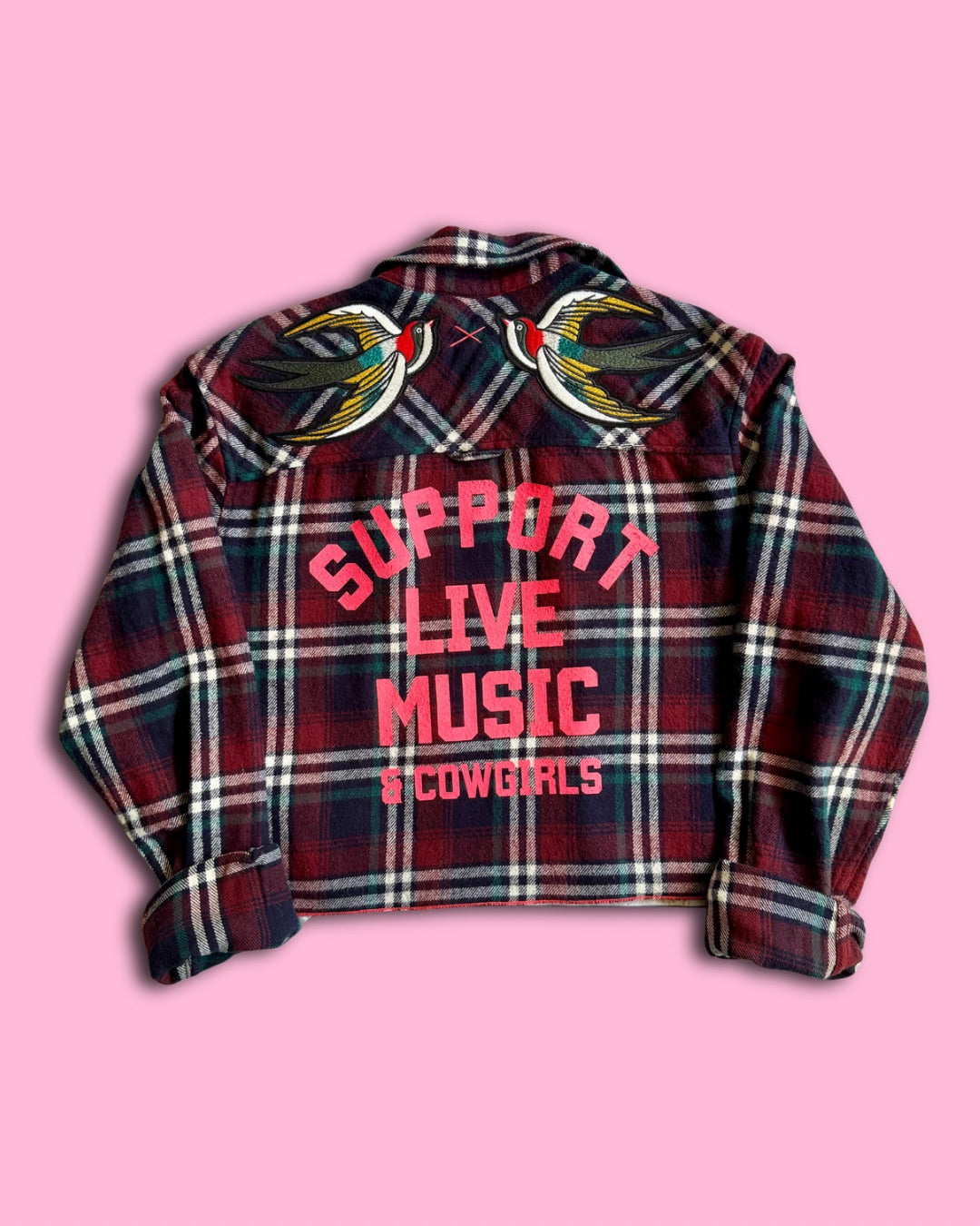 Flannel Checked Swallows Shirt – Neon Rebel Edition 05