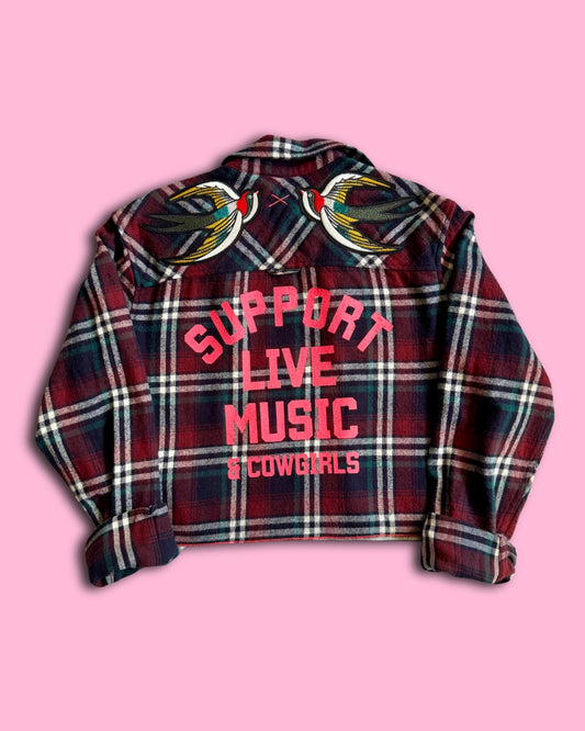 Flannel Checked Swallows Shirt – Neon Rebel Edition 05