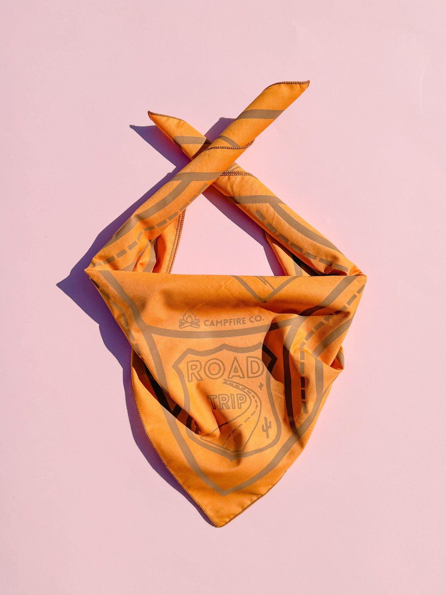 Caramel and Brown Road trip bandana