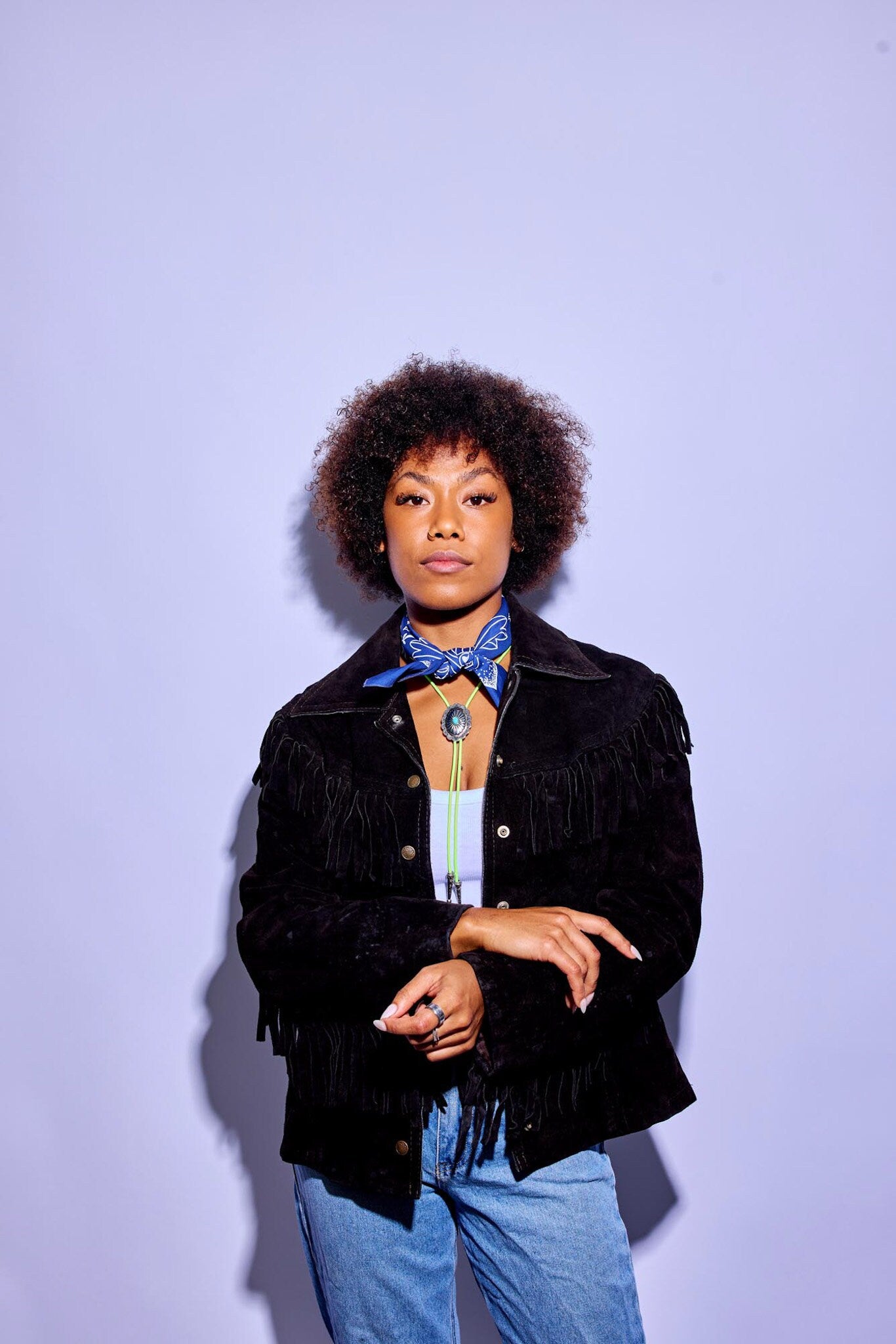 Blue Steady Heart Bandana